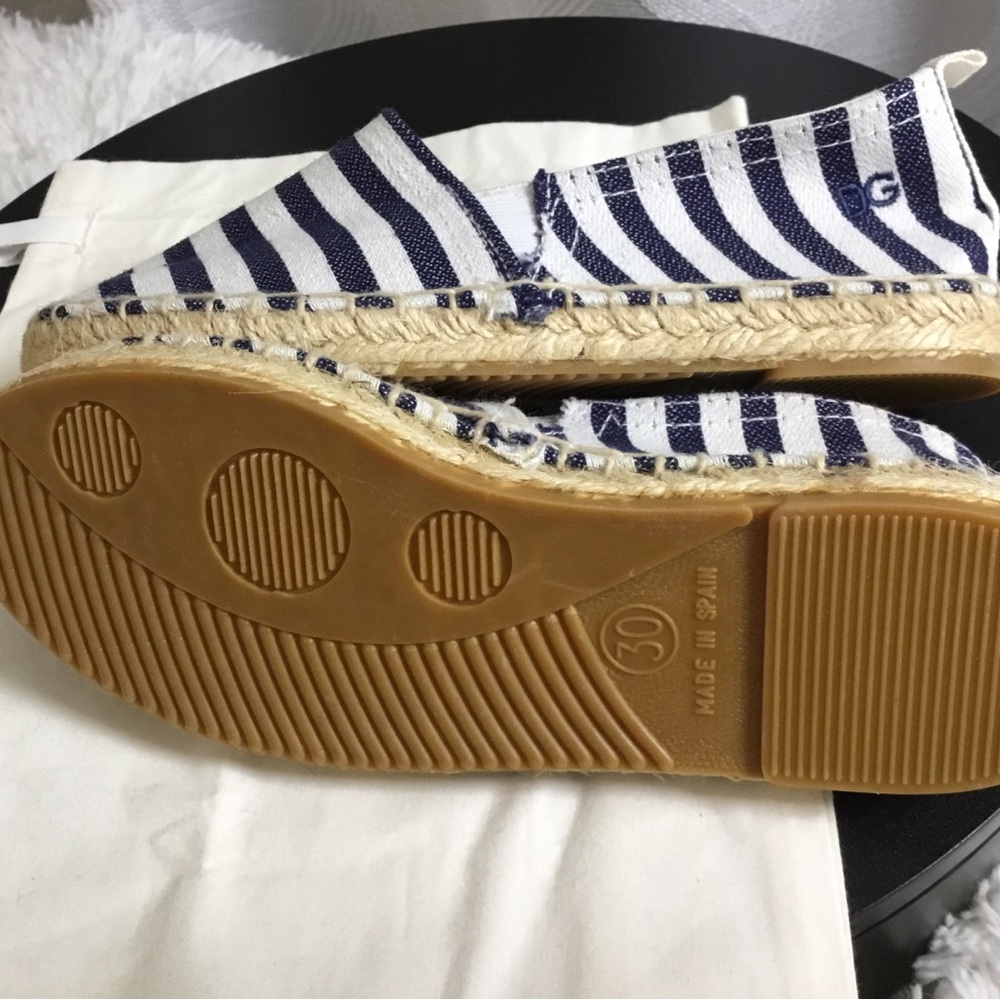 Dolce & Gabbana Navy and White Striped Canvas Espadrilles - Picture 8 of 8